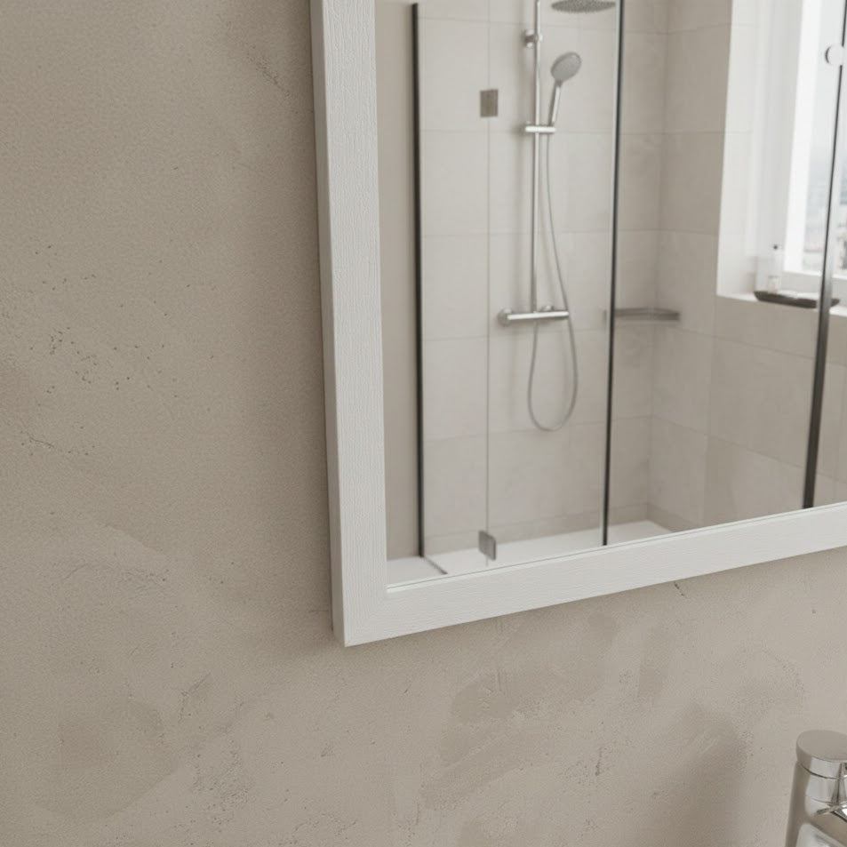 White Frame Mirror 30X32 White-30