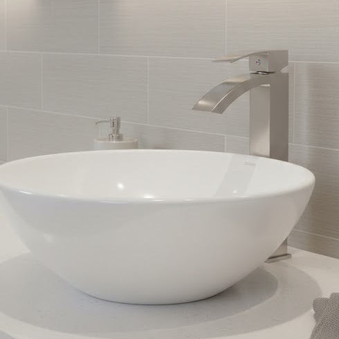 Brushed Nickle Waterfall Vessel Sink Faucet HT-8020BN