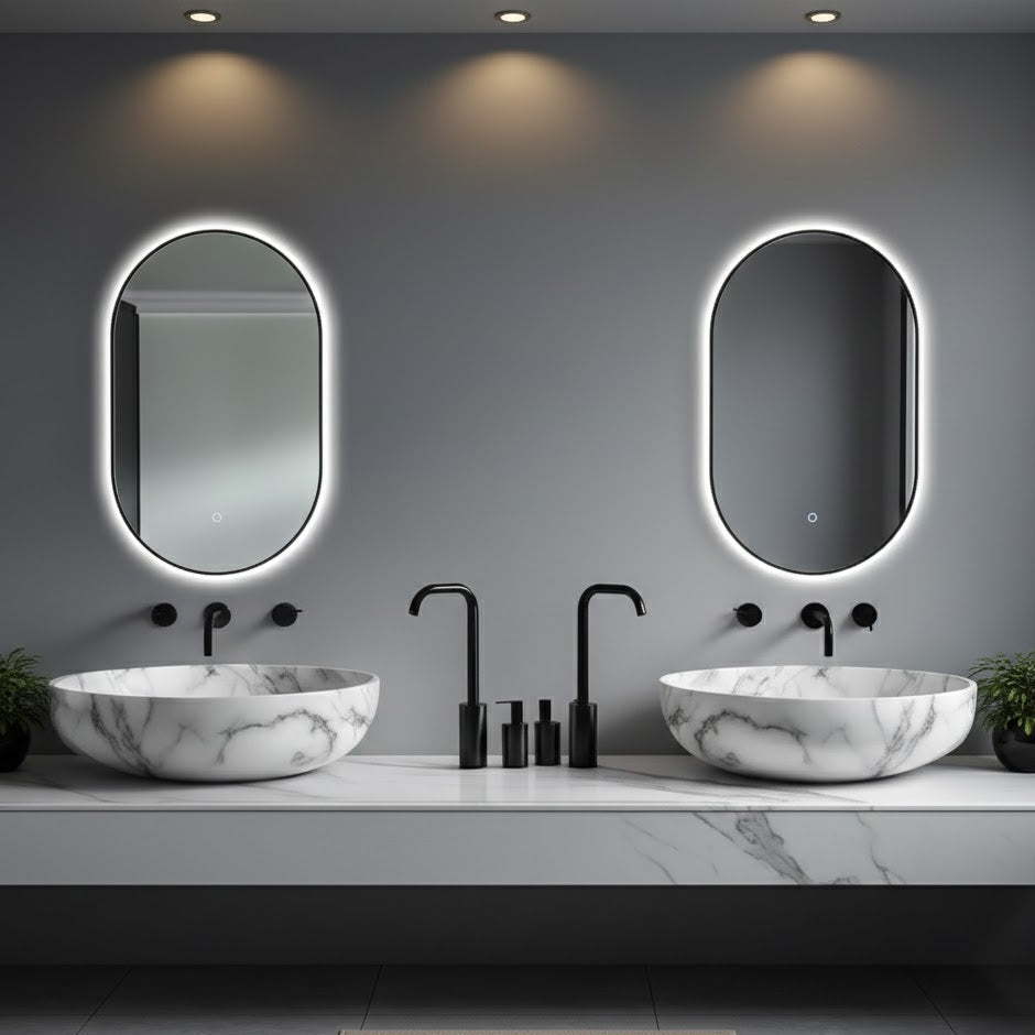 Oval LED Mirror MSL010-BM 22X36