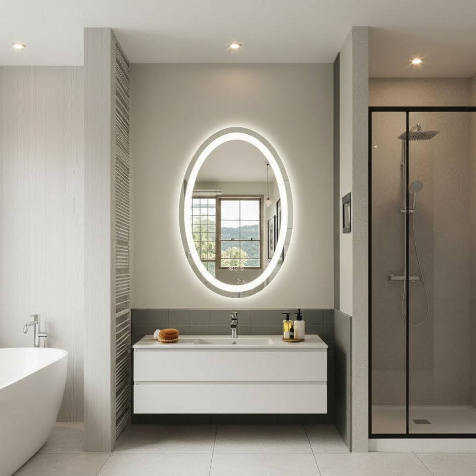 Oval Exoelleptic Luminescence LED mirror MSL114 24X32