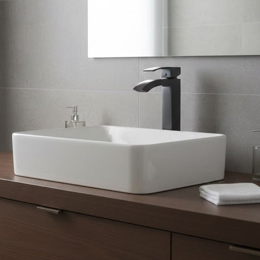 Matte Black Waterfall Vessel Sink Faucet HT-8020MB