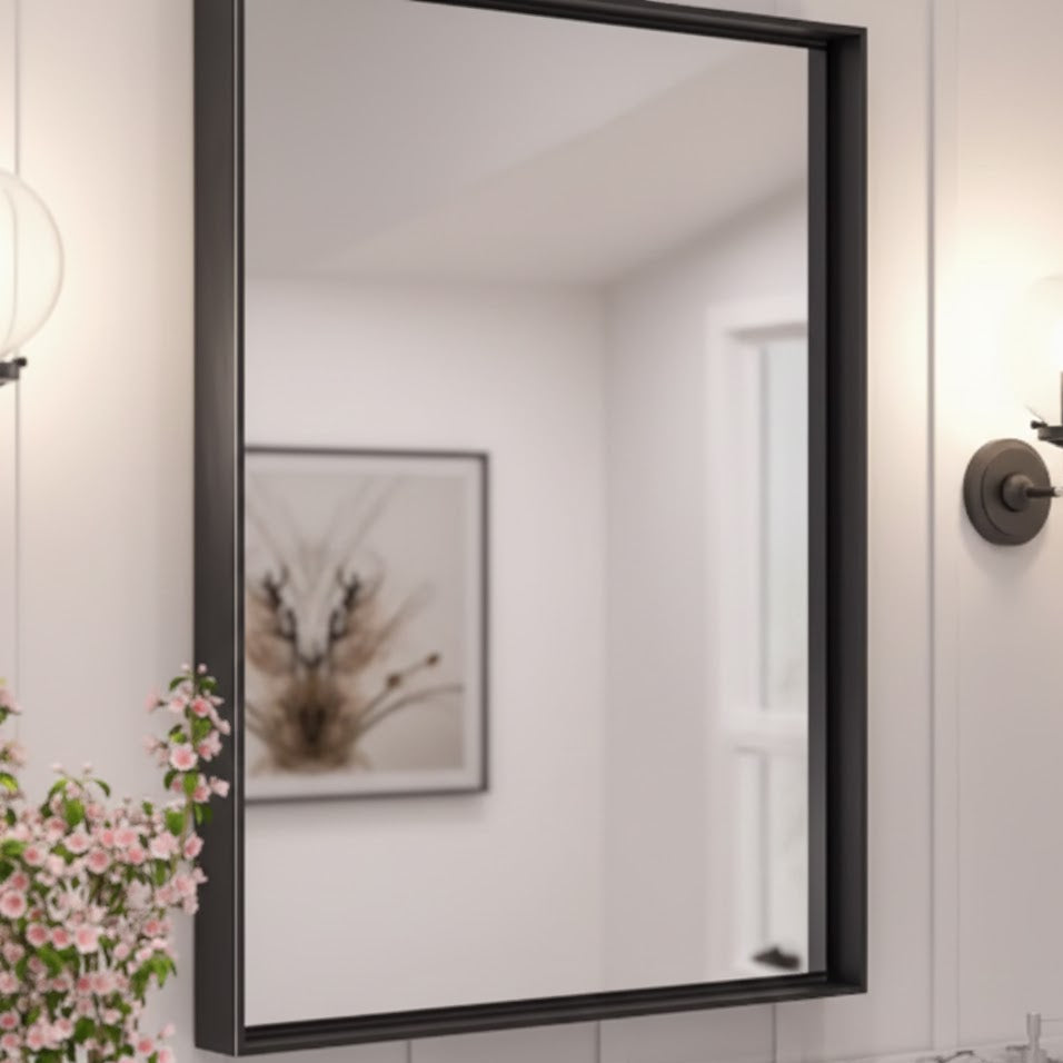 Aluminim Black Track Mirror 24X32 SQC24-MB