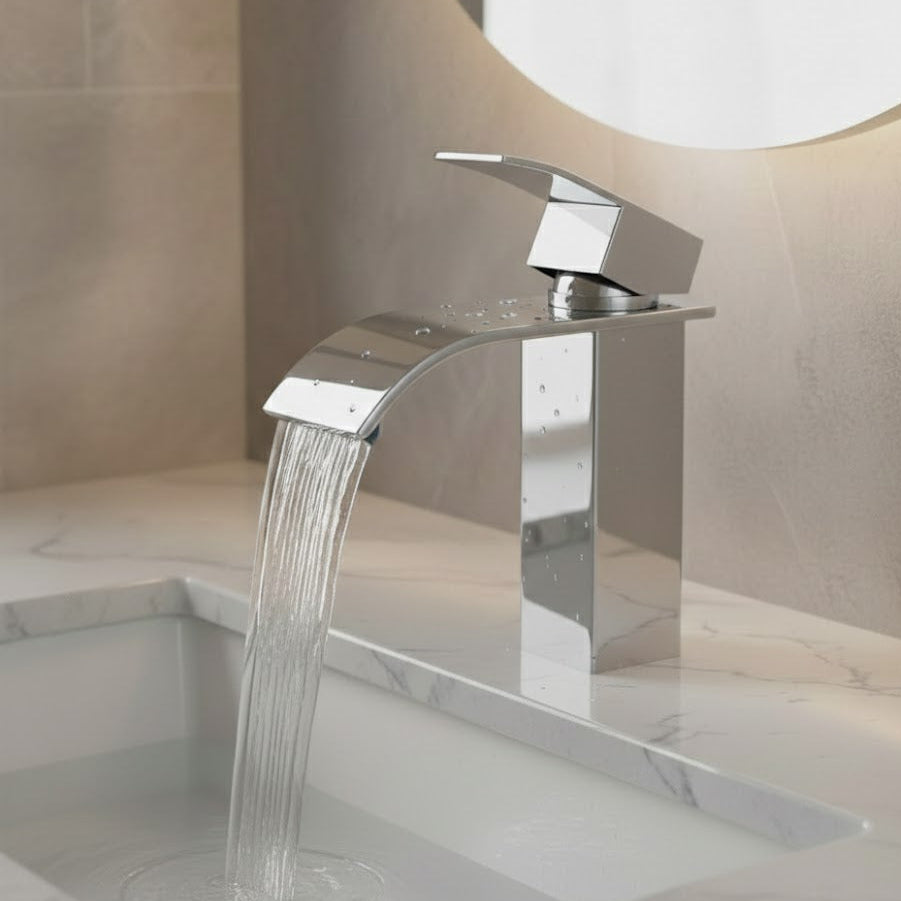 Polished Chrome Single-Handle Waterfall Faucet CM1001PC