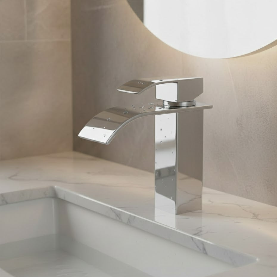 Polished Chrome Single-Handle Waterfall Faucet CM1001PC