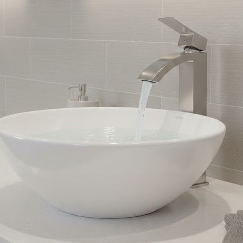 Brushed Nickle Waterfall Vessel Sink Faucet HT-8020BN